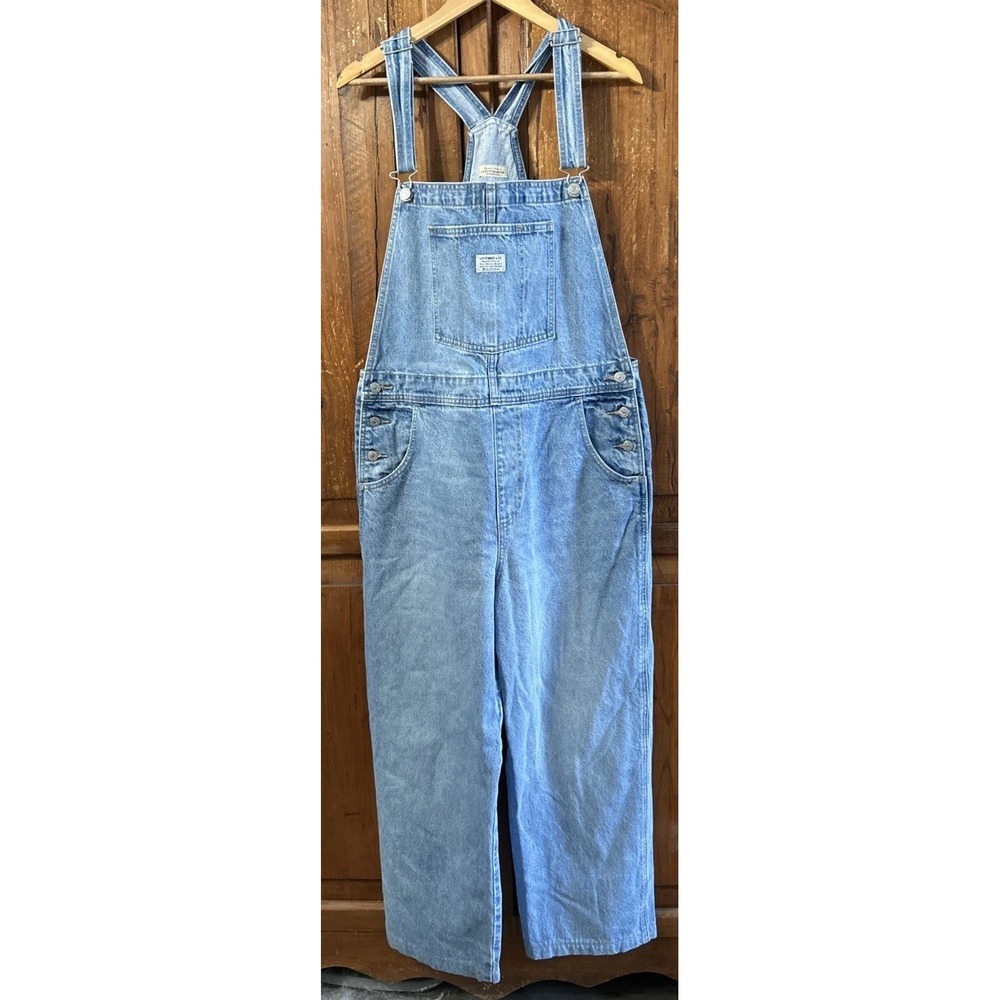 Women's Levis Premium Two Horse Brand Bib Overalls Sz XL Clean Big E